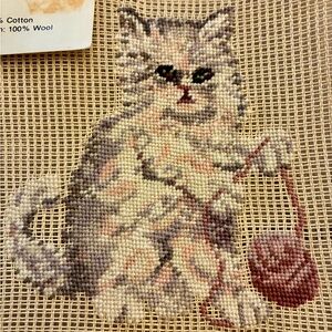 Vintage Cat Needlepoint Canvas